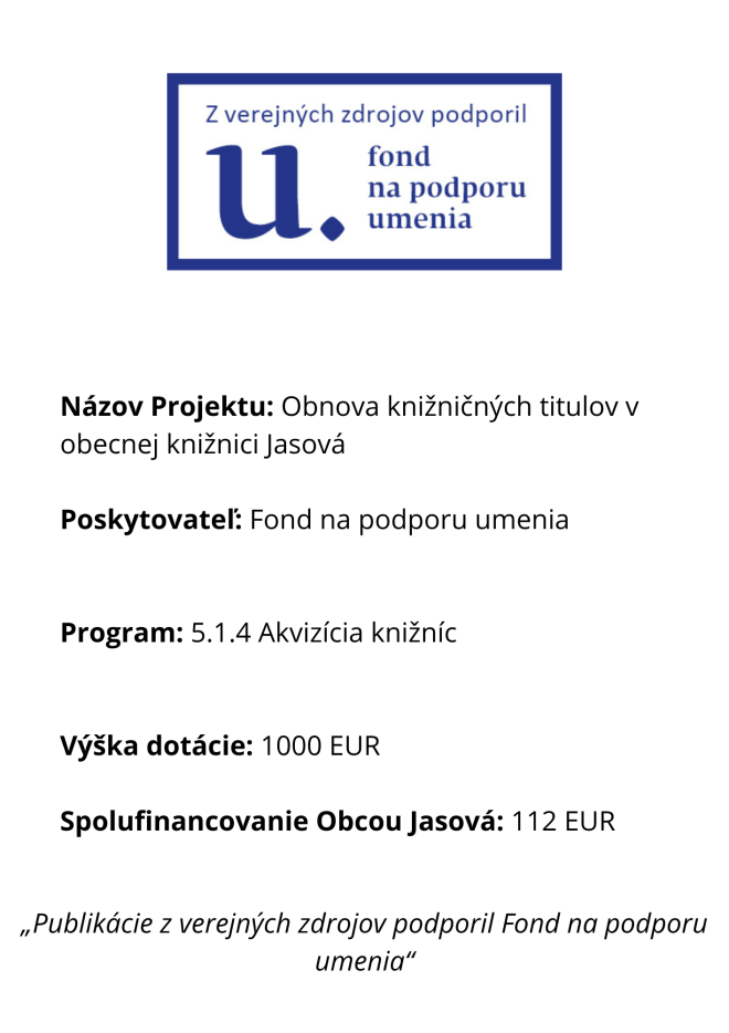 Obnova knižničných titulov v&nbsp;obecnej knižnici Jasová
